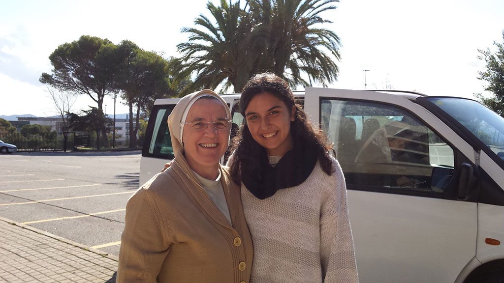 Llegada al colegio Sant Cugat del Vallés